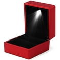 thumbnail image 1 of Fashion Ring Box LED Light Up Ring Storage Case Jewelery Holder (Red), 1 of 5