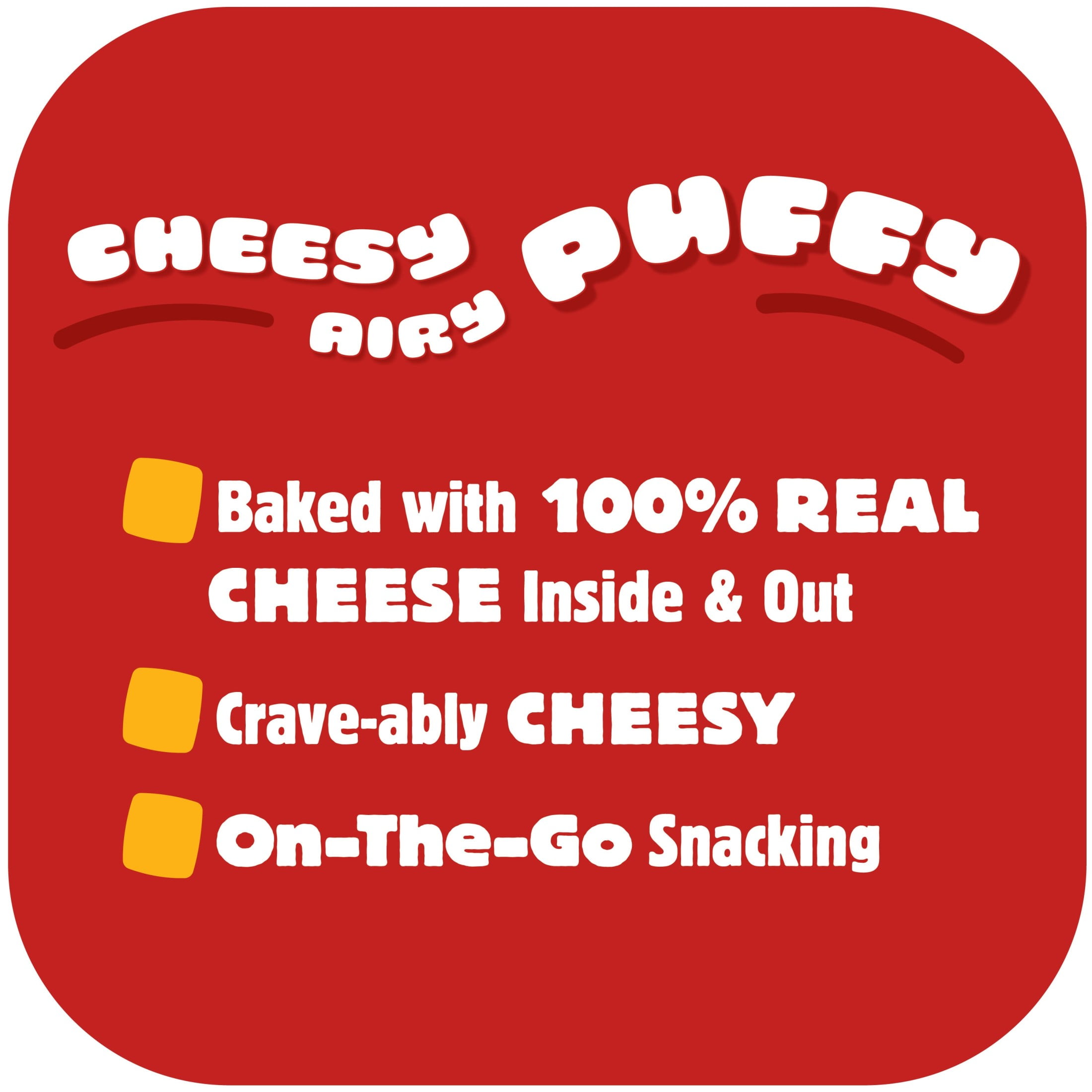 Cheez-It Puff'd White Cheddar Cheesy Baked Snacks, Puffed Snack Crackers, 5.75 oz