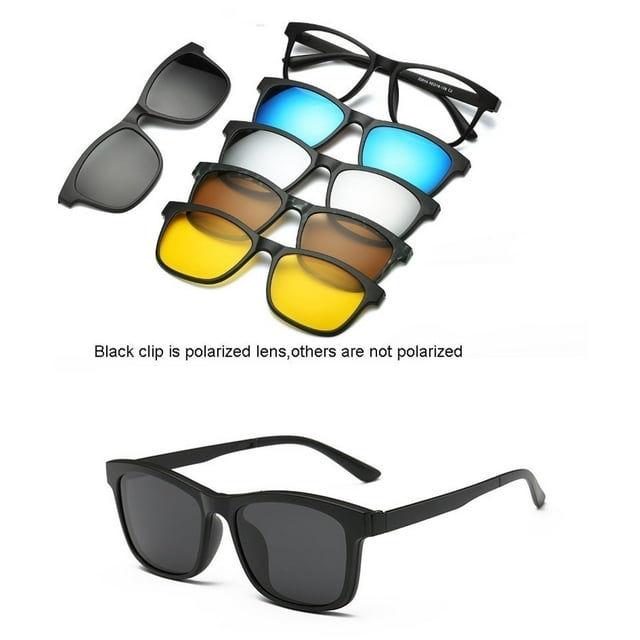 6 In 1 Custom Men Women Polarized Optical Magnetic Sunglasses Clip Magnet Clip on Sunglasses Clip on Sun Glasses Frame polarized 2253A|https://ae01.alicdn.com/kf/S7da0875313944be3b4e6599cd349716ed.jp