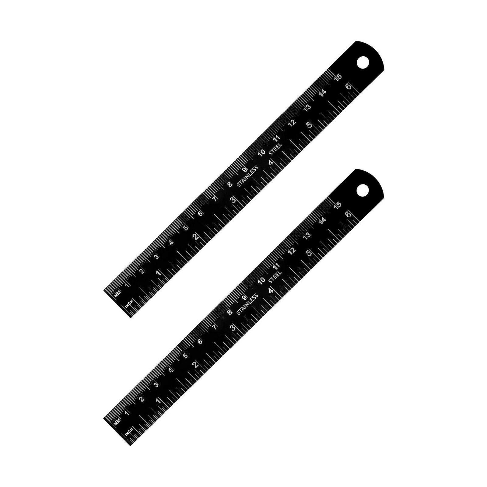 eBoot Stainless Steel Ruler 12 Inch and 6 Inch Metal Rule Kit with Conversion 