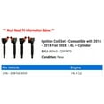 thumbnail image 2 of Ignition Coil Set - Compatible with 2016 - 2018 Fiat 500X 1.4L 4-Cylinder 2017, 2 of 2