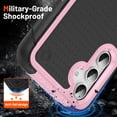 thumbnail image 2 of TECH CIRCLE Rugged Case For Galaxy A32 4G, Military Grade Shockproof Protective Bumper Anti-Scratch Dual Layers Phone Case Cover for Samsung Galaxy A32 4G 6.4" 2021,Pink, 2 of 7