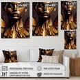 thumbnail image 4 of Designart Attractive Woman With Gold Butterflies IV Canvas Wall Art, 4 of 5