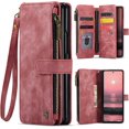 thumbnail image 1 of Funda billetera para Samsung Galaxy Z Fold 6 con [Soporte para bolígrafo S], Soporte para Tarjeta, Bolsillo Magnético con Cremallera, Correa para el cordón, Billetera con tapa de cuero, 1 of 8