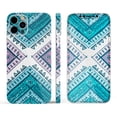 thumbnail image 3 of DesignSkinz Ethnic Aztec Blue and Pink Point Full-Body Skin Decal Wrap Cover for iPhone 15 Pro, 3 of 9