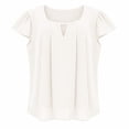 thumbnail image 1 of Blusa George para Mujer, Manga Corta Blanco Talla M, 1 of 4