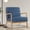 Blue, variant on Accent Chair Set of 2 with Pillow Upholstered Mid-Century Chair Living Room Chair for Small Space Solid Wood Frame Reading Chair with Soft Thick Cushion Armchair for Bedroom Balcony Green