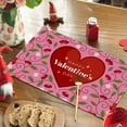 thumbnail image 3 of KCEHTA Valentines Day Placemats Set of 4 Love Heart Valentines Placemats 12x18 Inch Seasonal Wedding Anniversary Birthday Table Mats for Party Kitchen Dining Valentines Day Decorations, 3 of 6