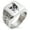 Silver, variant on Stainless Steel Hades Greek God of Underworld Geometric Pattern Biker Style Polished Ring