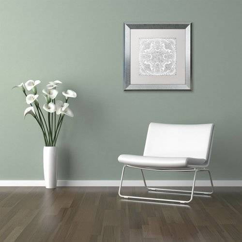 Trademark Fine Art "Christmas Angels" Canvas Art by Hello Angel, White Matte, Silver Frame
