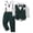 Green, variant on Toddler Boy Casual Clothing Set formal Clothes Suit 3-Piece Shirt Suspender Pants Bowtie Outfit Set Size 2-3T ,Green