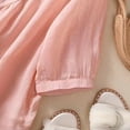 thumbnail image 6 of Summer Tops for Women Linen Casual Fashionable Embroidered 3/4 Sleeve Loose Fit Blouse, 6 of 8