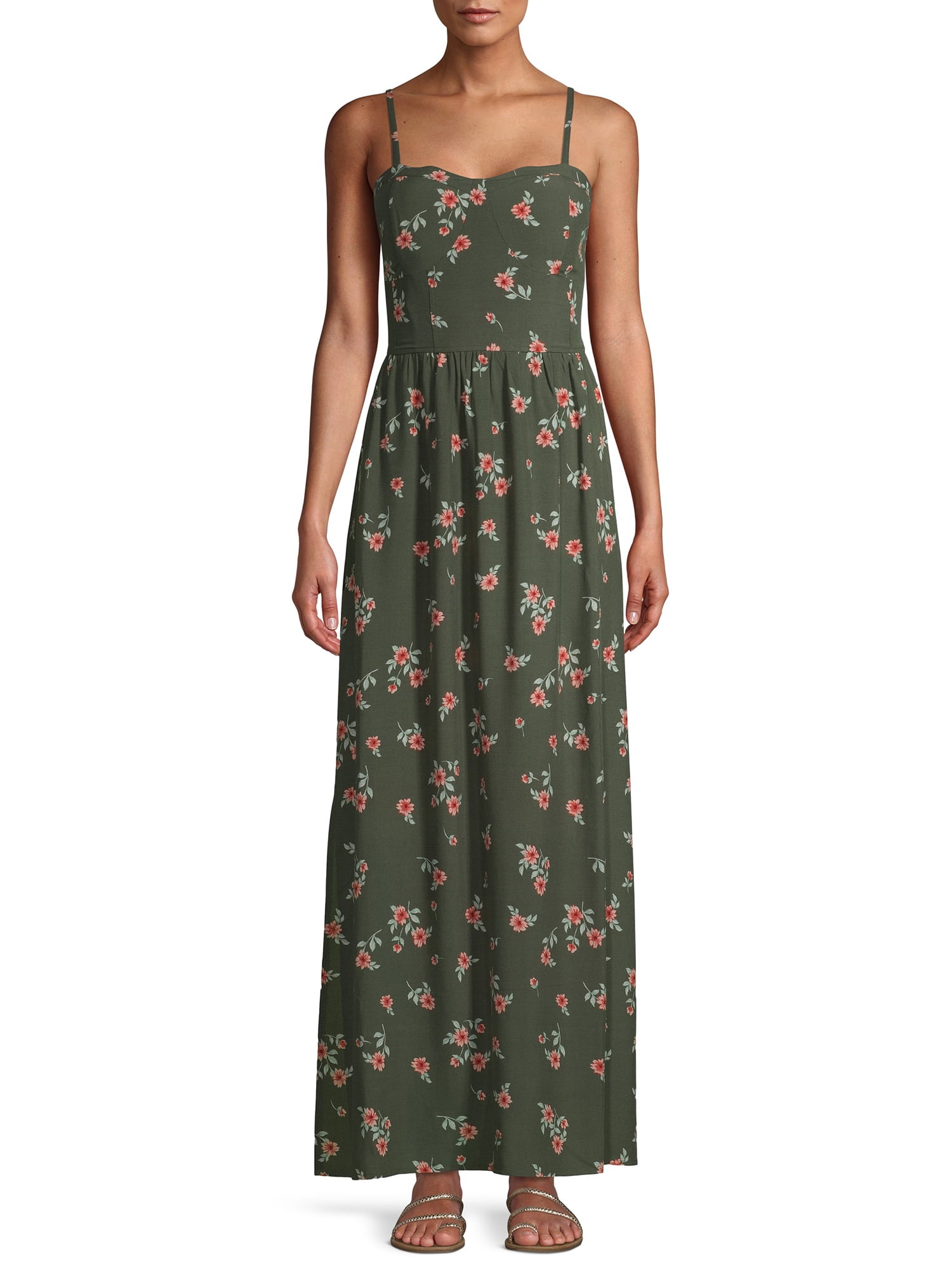 No Boundaries Juniorsâ Maxi Dress - Walmart.com