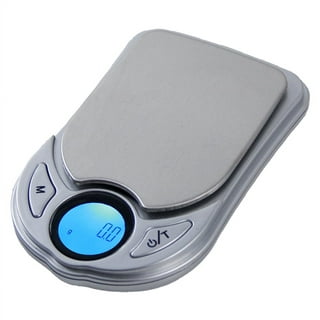 Digital Pro Pocket Scale with Back-Lit LCD Display, Tare, Hold and PCS  Features, 2,000 x 0.1g, 2 Lids Included, Silver, SW-TOP2KG-SIL