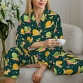 thumbnail image 6 of Honeii Snails And Butterfies print Women's Pajama Sets Long Sleeve Button Down Sleepwear Nightwear Soft Pjs Lounge Sets-Medium, 6 of 7