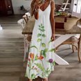 thumbnail image 1 of Puntoco Vestidos Mujer Verano Moda Mujer Verano Casual Estampado V-Cuello Camis Sin Mangas Chaleco Vestido Largo, 1 of 3