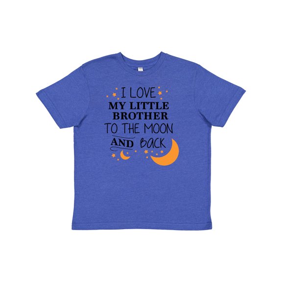 Inktastic I Love My Little Brother to the Moon and Back Youth T-Shirt