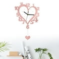 thumbnail image 6 of kowaku Decorative Hanging Clock Silent Arabic Numerals Wall Clock Rose Gold, 6 of 9