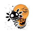 thumbnail image 2 of Halloween Element Doll Fish Pattern Print T-shirt, Short Sleeve Crew Neck Casual Top For Summer & Spring, Women's Clothing, 2 of 7
