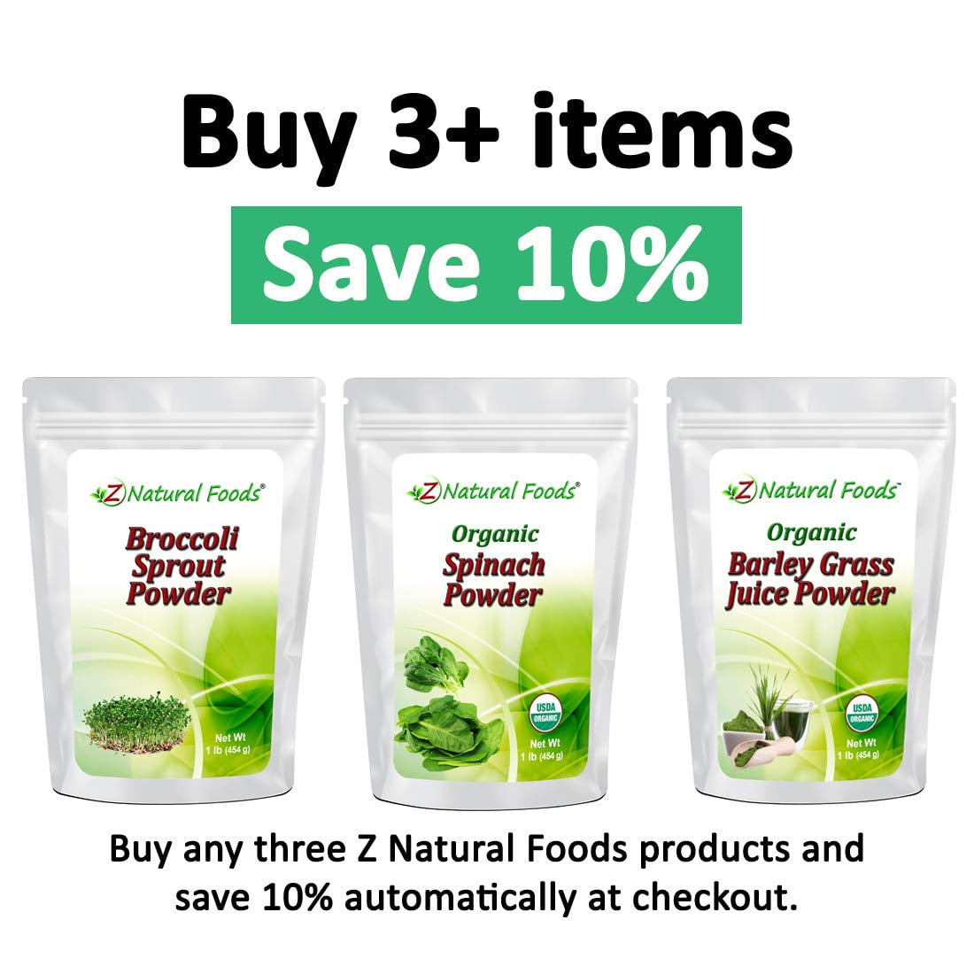 Z Natural Foods Broccoli Sprout Powder, Superfood Powder, 1 lb