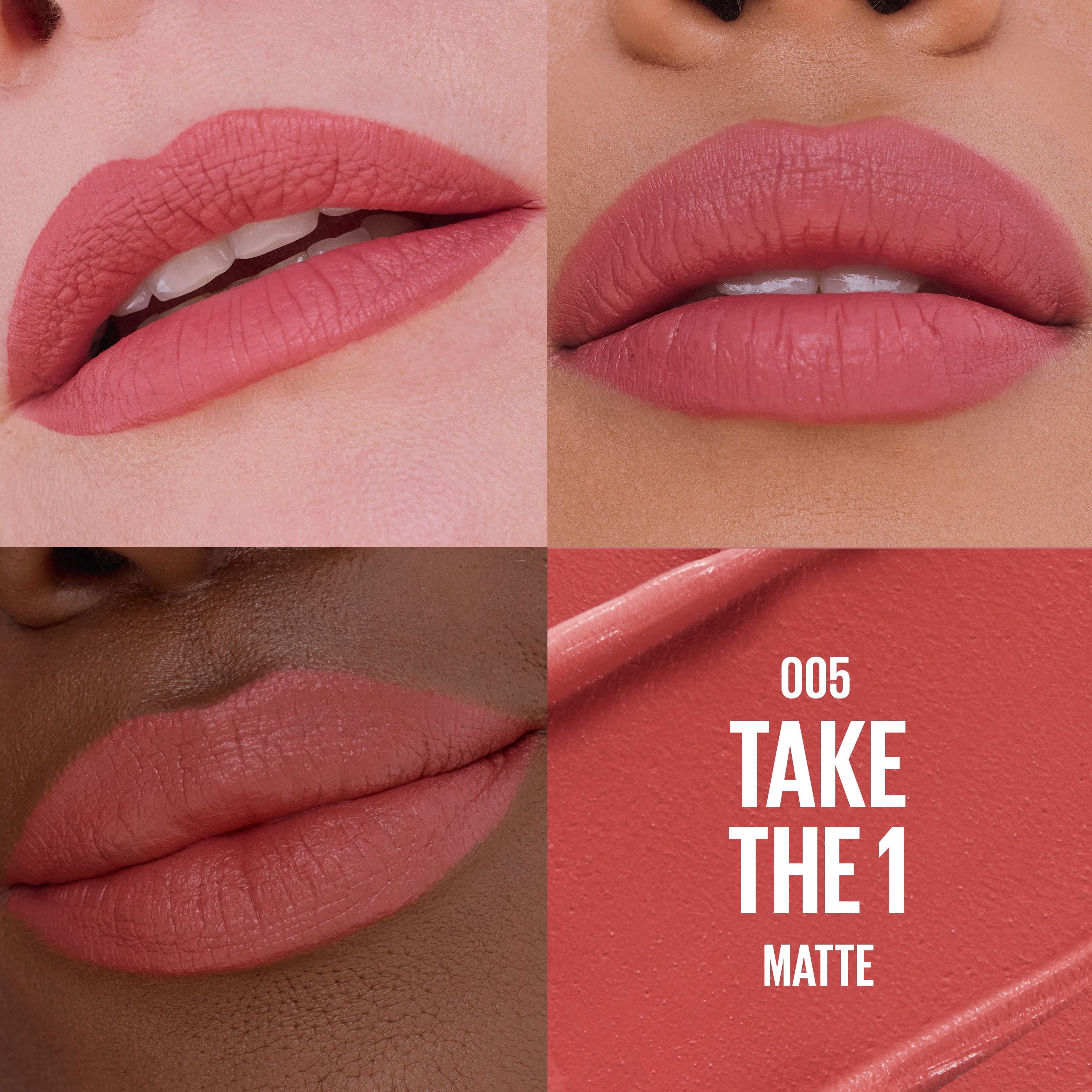 Maybelline Serum Lipstick, Matte Finish, Oil-Blend and Hyaluronic Acid, 005 Take The 1, 0.12 oz