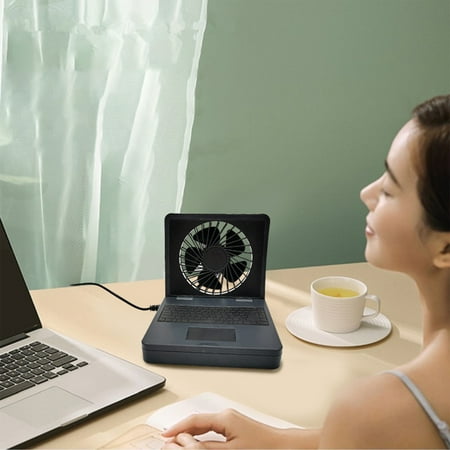 

TUOBARR Retro Notebook Two-speed Folding Small Fan Mini Desktop Fan