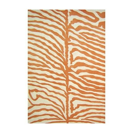 Wildon Home Cryss Hand-Tufted Orange & Cream Area Rug