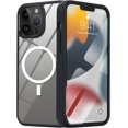thumbnail image 6 of for iPhone 13 Pro Max Case Magsafe,Built-in 9H Tempered Glass Screen Protector,Wireless Charging,Military Dropproof,Dustproof,Real 360,Full Body Shockproof Phone Case(Black/Clear), 6 of 9