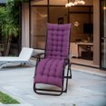 thumbnail image 6 of TOPCHANCES Lounge Chaise Chair Cushion, Tufted Soft Comfort Deck Chaise High Back Cushion, Outdoor Indoor Rocking Chair Padded with Ties for Patio Furniture, Rose Purple, 43''x16'', 6 of 8