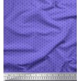 thumbnail image 1 of Soimoi Purple Modal Satin Fabric Flower Geometric Print Sewing Fabric Yard 42 Inch Wide, 1 of 3