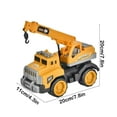 thumbnail image 3 of Large Durable Crane Toy, Inertia-Powered Engineering Vehicle Model, Heavy Lift Construction Play for 3+ Years, Alloy Hoisting Vehicle, 3 of 9