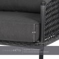 thumbnail image 2 of Grand Patio Outdoor Bistro Chat Set - Set of 2 Large Wicker Chairs with Olefin Cushions and Coffee Table, Heavy Duty Balcony Furniture, Ideal for Patio Garden, Backyard, Porch, Lawn, Dark Grey, 2 of 8