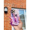 thumbnail image 2 of Personalised Violet Marble Initials Samsung Galaxy S22 Ultra Case,iPhone 14 Pro Max, 2 of 4