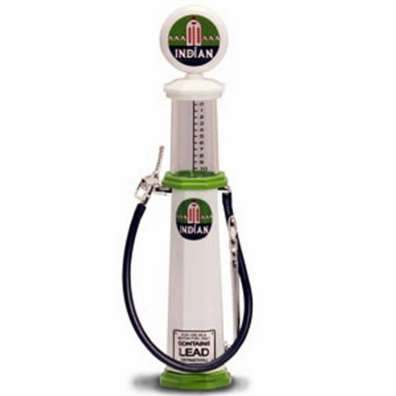 Cylinder Gas Pump Indian Gasoline, White - Yatming 98752 - 1/18 scale diecast model