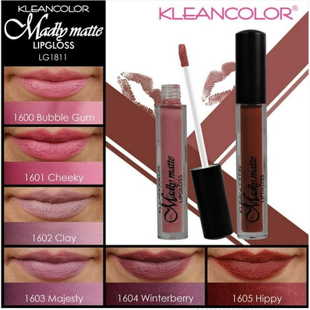 6 PCs set Kleancolor Madly MATTE Lipgloss Bold Vivid Color Matte Lip gloss
