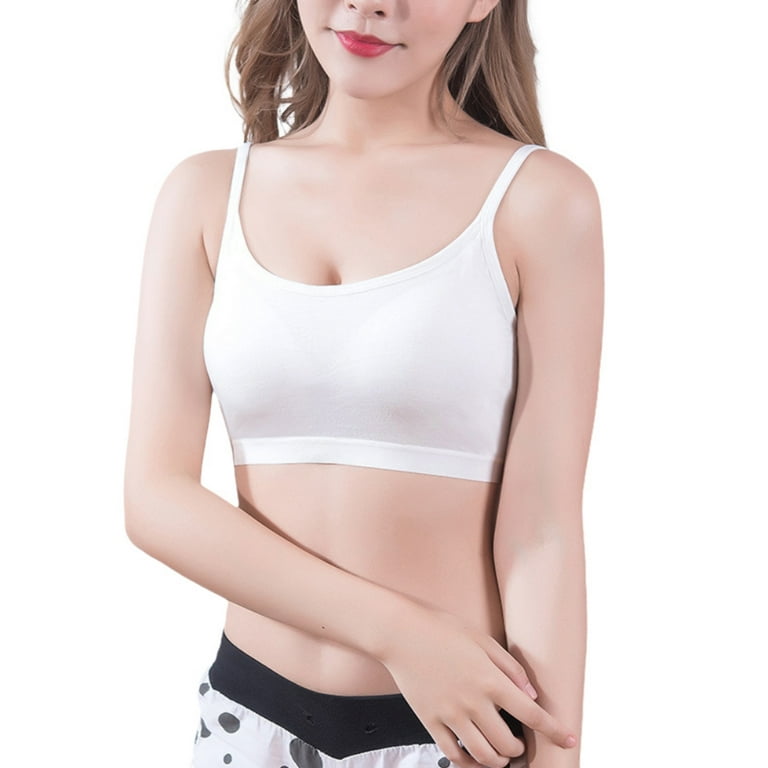 3 Pieces Mini Camisole Bra Wireless Padded Bra Tank Top Bra Seamless Sports  Bra with Straps for Women Girls (Black, White, Grey, S) : :  Clothing, Shoes & Accessories