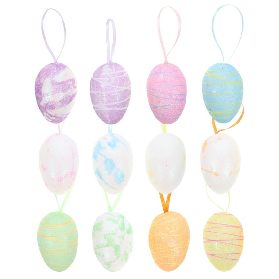 HOMEMAXS 12pcs Easter Tree Ornaments Tree Decorations for Easter Miniature Tree Ornaments