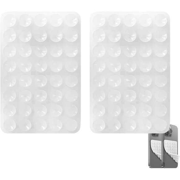 2 Pcs : Poignée de Téléphone à Succion Double Face, Support de Boîtier de Téléphone à Succion Octo Cup Buddy pour iPhone et Android, Prise de Téléphone Cellulaire Mains Libres Collante, Support Miroir Anti-Stress Mobile pour Égoportraits et Vidéos.