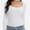 White, variant on Womens Casual Long Sleeve Scoop Neck Slim Fitted Basic Top
