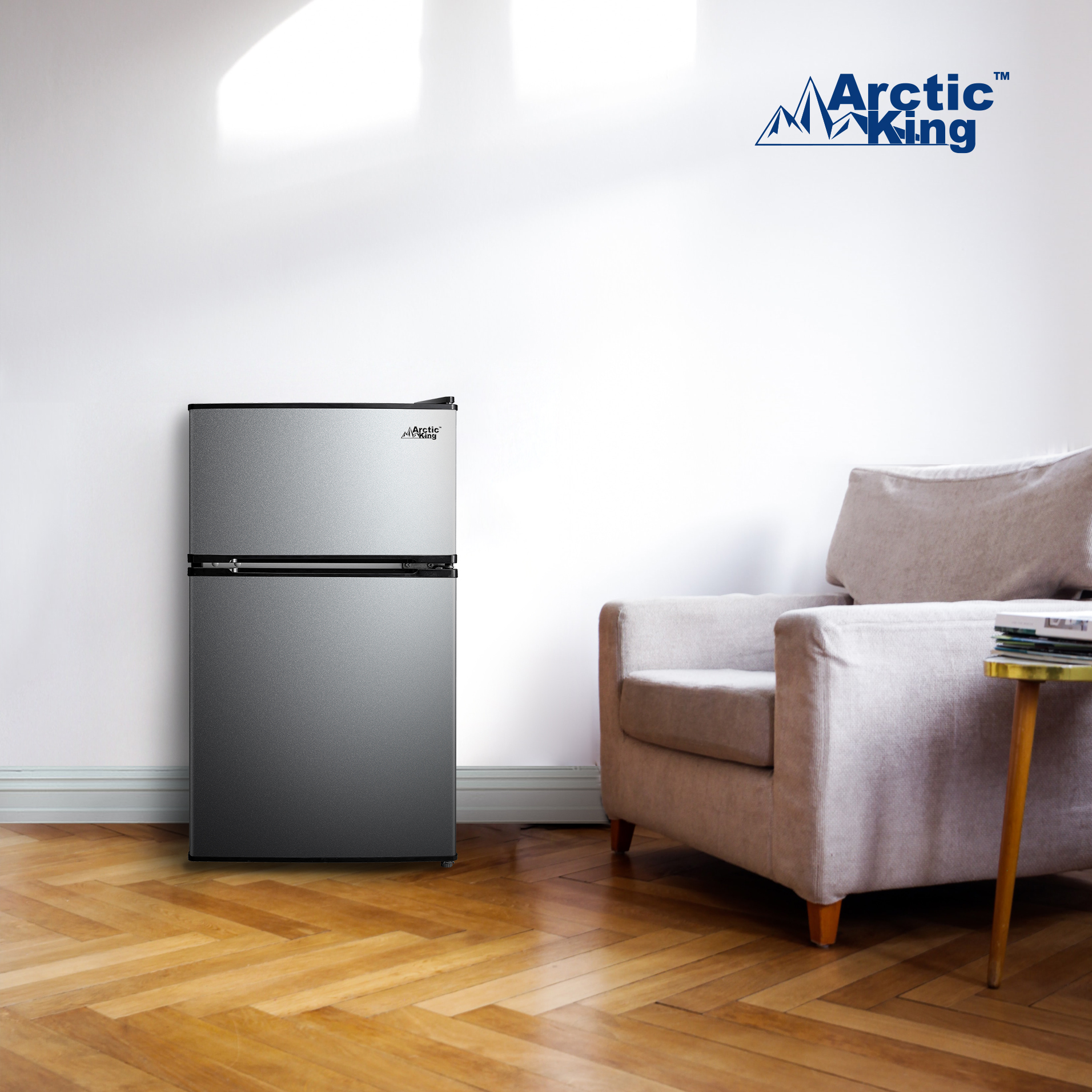Arctic King 3.2 Cu ft Two Door Mini Fridge with Freezer, Stainless Steel, E-Star, ARM32D5ASL - image 19 of 21