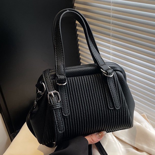 Bag Women PU Fashion Shouldy Sheuchy Tote Handbag informal Crossbody Black