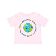 Inktastic Peace Love Earth Boys or Girls Toddler T-Shirt