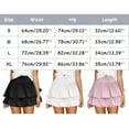 thumbnail image 2 of Womens Shorts Skate Skirt Mini Wrap Skirt Beach Flowing Linen Cotton High Waist Shorts Summer, 2 of 3