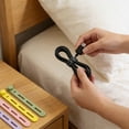 thumbnail image 3 of 10 Pcs Silicone Cable Ties, Cable Ties Reusable, High Elasticity Cord Wraps for Electrical Cords, Cord Organizer for Earphone, Phone Charger(Black), 3 of 6