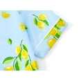 thumbnail image 4 of Beezizac Little & Big Girls Satin Silky Lemon Blue Button Pajama Short Sleeves Set Trendy Outfit Size 12, 4 of 7