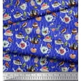 thumbnail image 2 of Soimoi Cotton Poplin Fabric Bird,Tea Kettle & Cupcake Food Decor Fabric Printed Yard 42 Inch Wide, 2 of 3