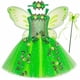 thumbnail image 1 of Vestido tutú de Hada verde brillante para niñas, disfraz de Hada de las flores, bosque, hiedra, fiesta de cumpleaños, vestido de princesa de tul, 1 of 5