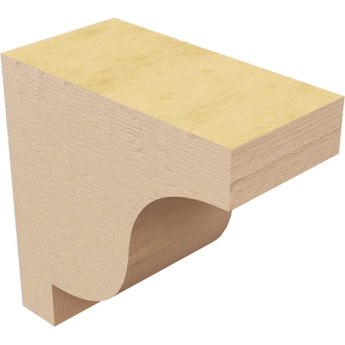 2"W x 4"D x 4"H Classic Newport Rough Cedar Woodgrain TimberThane Corbel, Primed Tan