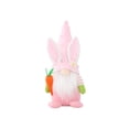 thumbnail image 1 of Advancent Decoraciones de Pascua Festival Decoración Muñecos de peluche Fiesta de primavera Adornar Diseño de escena DIY Sentado Conejo Gnomo Muñeca Kits de decoración para fiestas Rosado Advancent HA061965-02B, 1 of 6