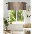 thumbnail image 6 of Dark Brown Valances for Windows Ombre Solid Color Gradient Modern Art Valance Rod Pocket Light Filtering Short Window Treatments Curtains for Kitchen Bathroom Living Room Bedroom, 42 x 12 Inch, 6 of 7